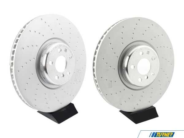 Packaged by Turner Genuine BMW Front Dimpled Brake Rotors - Left and Right (395x36mm) - G chassis 34106887657/8KT2
