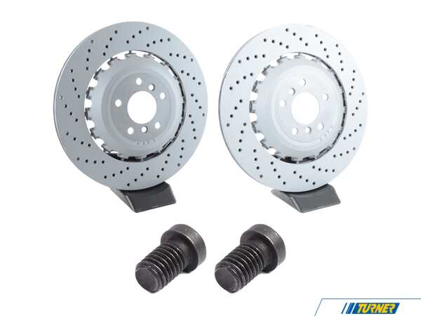 Packaged by Turner Zimmerman Rear Brake Rotors - Left and Right (396x24) with Rotor Screws - F06, F10, F12, F13 - S63 34212284103KT4