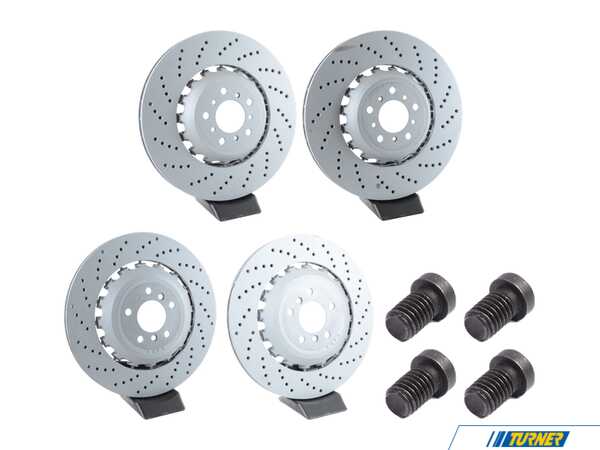 Packaged by Turner Zimmerman Front and Rear Brake Rotors (400X36) (396x24) with Rotor Screws - F06, F10, F12, F13 - S63 34212284103KT5