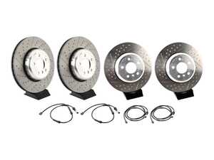 Brembo Dimpled And Slotted Front and Rear Brake Rotors with Pad Wear Sensors - F30, F32