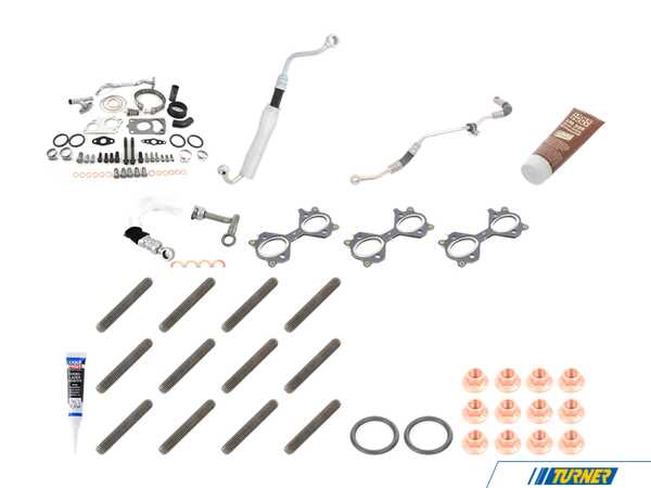Packaged by Turner M57 Turbo Reseal & Exhaust Manifold Stud Repair Kit - E70 X5 35D 11652411690BKT