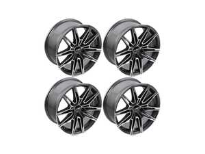 Alzor Style 7106 Square Wheel Set - Gunmetal/Machined Face - 19x9.0" ET30
