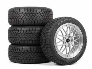 18" Alzor Silver Style 881 "Ready-To-Roll" Winter Wheel & Tire Package for MK8 GTI/R - w/ Falken Tires