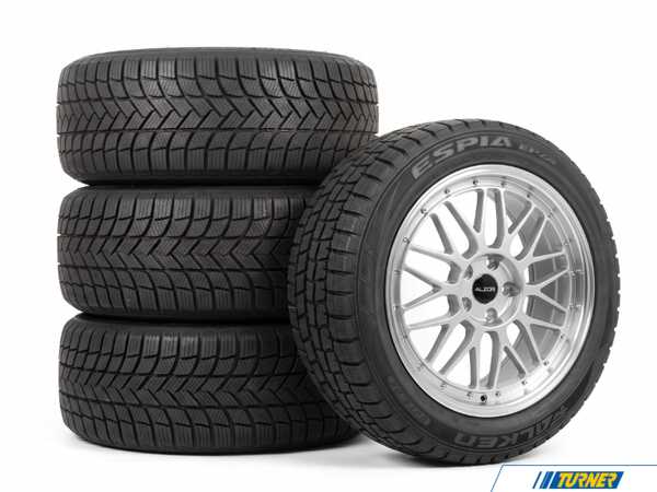 Alzor 18" Alzor Silver Style 881 "Ready-To-Roll" Winter Wheel & Tire Package for MK8 GTI/R - w/ Falken Tires 881188545112A