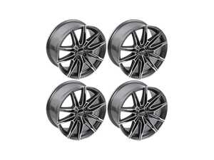 Alzor Style 7106 Square Wheel Set - Gunmetal/Machined Face - 19x9.0" ET30