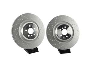 Genuine BMW Rear Brake Rotors - Ventilated With Punched Holes - Left and Right - G14, G15, G16, G05, G06