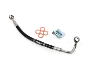 Turner Motorsport Stainless Steel Braided Oil Supply Line - High-Pressure Turbocharger (11427795971)