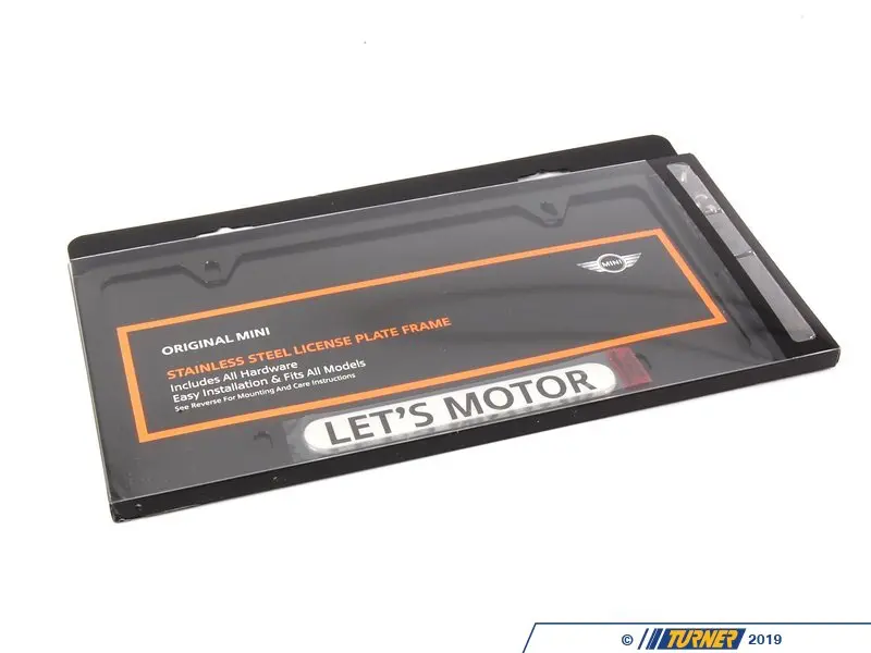 82120147353 - Genuine MINI License Plate Frame Blk Lets Motor