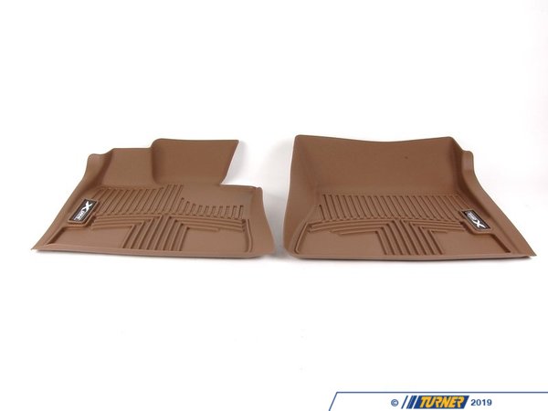 Genuine BMW Front All Weather Floor Mats - Beige - E70, E71 82112211586