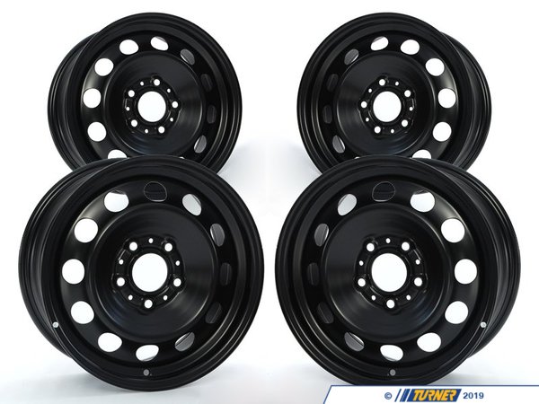 Genuine BMW Black Steel Wheel - Set Of Four 36111095013KT
