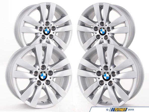 Genuine BMW 17" Double Spoke Style 161 Wheels - Staggered Set Of Four 36116775600KT