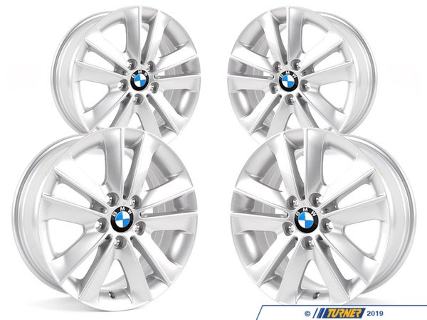 Genuine BMW 17" V-Spoke Style 141 Wheels - Square Set Of Four 36116775621KT