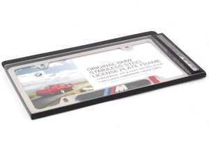 License Plate frame Silver Polished w/ M logo