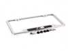 Genuine BMW License Plate frame Silver Polished w/ M logo 82120010405 View 2