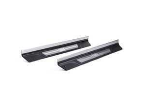 Door Sill Kit With "BMW" Insignia - Brushed Aluminum