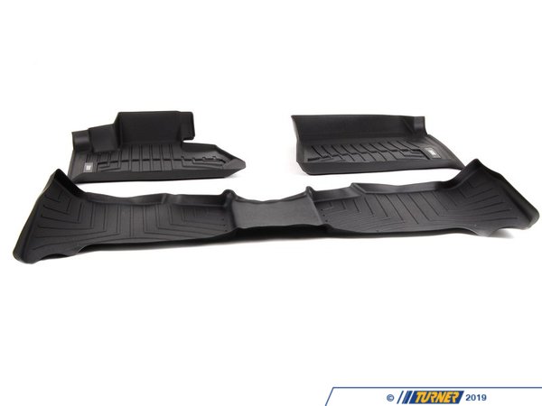 Genuine BMW All Weather Rubber Floor Mat Set - Black 82110419040