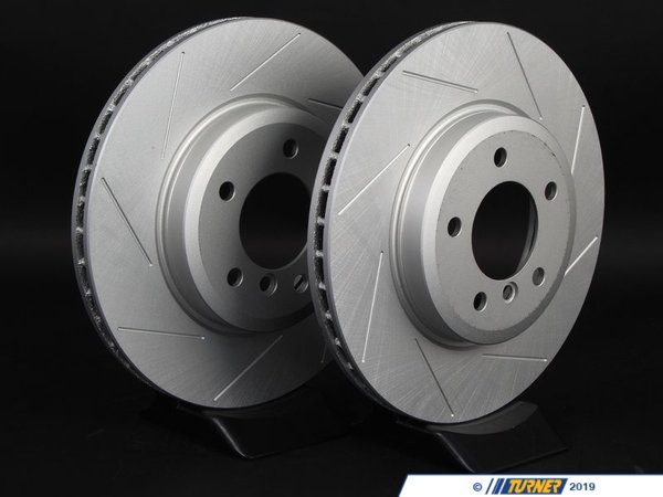 ECS Front Slotted Brake Rotors - Pair (325x25) 1166071SLGMTLRA