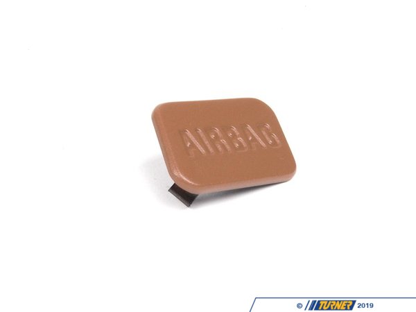 Genuine BMW SRS Airbag Door Emblem - Beige - Right - E36, Z3 51418413218