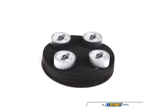 Genuine MINI Genuine MINI Emblem Logo Valve Stem Caps Set - Set Of 4 36110429651