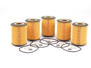 OEM Hengst Engine Oil Filter Kit - Pack of 5 - N62 4.8L, N73 6.0L