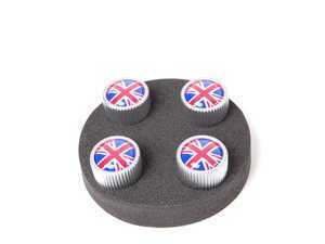 Genuine MINI Union Jack Logo Valve Stem Caps Set