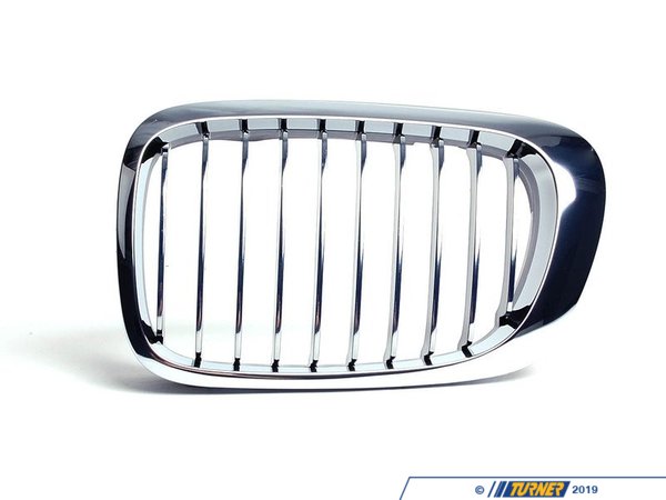 Genuine BMW Kidney Grill - Chrome - Left - E46 323Ci, 325Ci, 325Ci, 330Ci, M3 51138208685