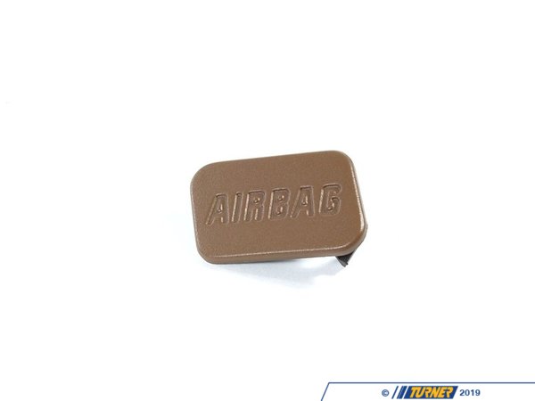 Genuine BMW SRS Airbag Door Emblem - Beige - Left - E36, Z3 51418413217