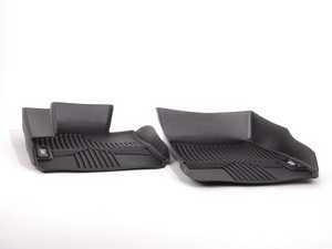 Genuine BMW Front Rubber Floor Mat Set - Black