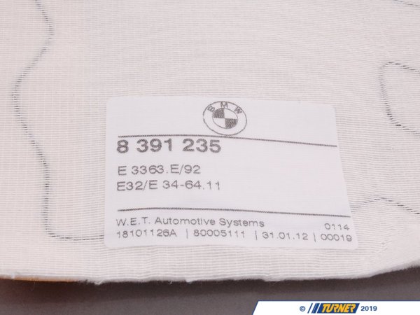 Genuine BMW Genuine BMW Heater Element Backrest - 64118391235 - E34,E34 M5 64118391235