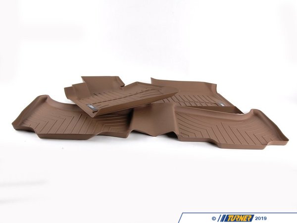 Genuine BMW All Weather Rubber Floor Mat Set - Beige 82110419041