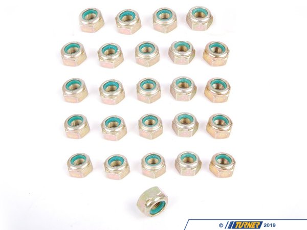 Genuine BMW Self-Locking Hex Nut - Pack Of 25 07129922436kt