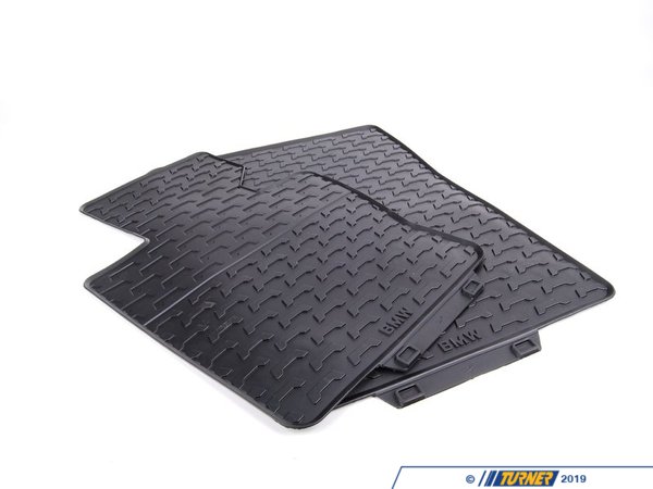 Genuine BMW Genuine BMW Kit Rubber Floor Mats Front Anthracite - E83 51470428949