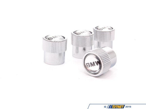 Genuine BMW Valve Stem Caps - BMW Text Logo (Set of 4) 36110421542
