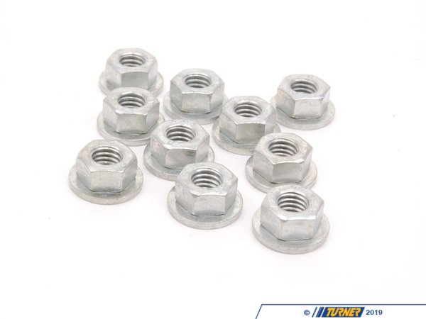 Genuine BMW Hex Nut With Plate - Pack Of 10 07149156628KT