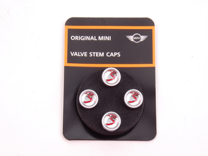 Genuine MINI "Cooper S" Logo Valve Stem Caps Set
