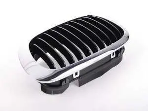 Kidney Grill - Chrome w Black Slats - Left - E46 323Ci, 325Ci, 325Ci, 330Ci, M3