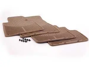 All Weather Rubber Floor Mat Set - Beige