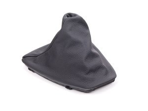 Genuine BMW Dakota Leather Manual Shift Boot - Schwarz