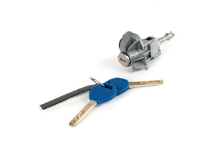 Genuine BMW Door lock cylinder with key - Left - E46