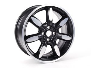 Genuine MINI Gloss-Turned Light Alloy Rim 7Jx17 Et:48 - 36116773800