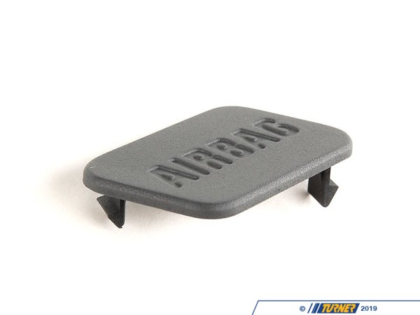 Genuine BMW SRS Airbag Door Emblem - Grey - Left - E36, Z3 51417028799