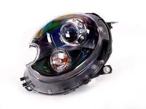Genuine MINI Bi-Xenon Black Headlight Assembly - Left - R55 R56 R57 R58 R59