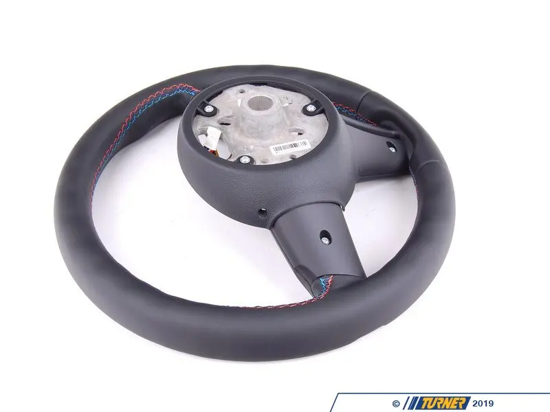 32307836820 - Genuine BMW M Sports Leather Steering Wheel - Black