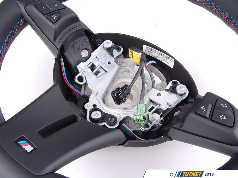 32307836820 - Genuine BMW M Sports Leather Steering Wheel - Black