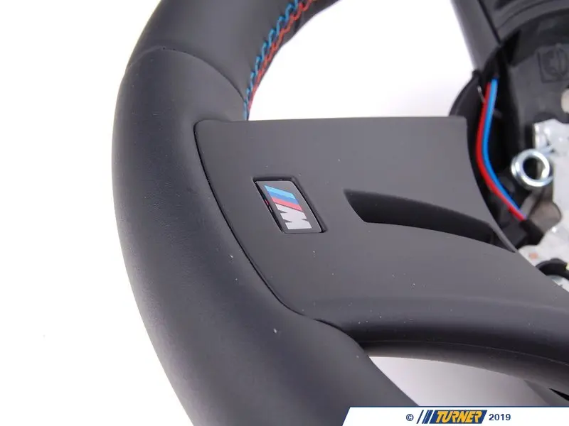 32307836820 - Genuine BMW M Sports Leather Steering Wheel - Black