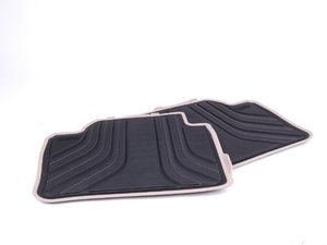 Genuine BMW Modern Line Rear Rubber Floor Mat Set - F36 F80 F31 F30