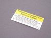 Genuine MINI Instruction Notice - Airbag Sticker 51457144195 View 3