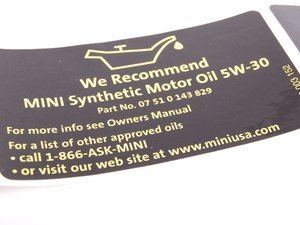 Genuine MINI Label - 01000419179