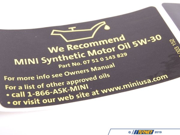 Genuine MINI Genuine MINI Label - 01000419179 01000419179