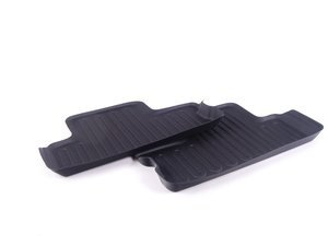 Genuine MINI Rear Floor Mat Liners Black - Set